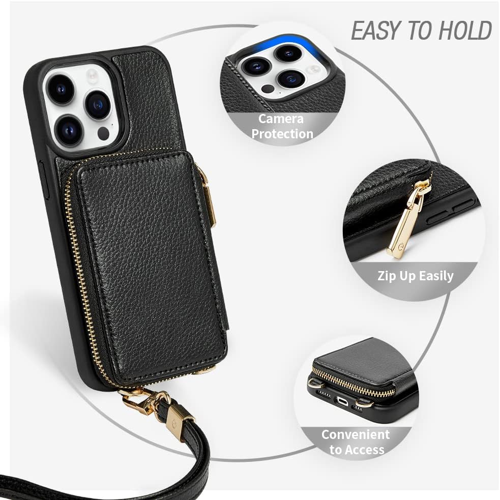 iPhone 12 Series ZVE RFID-Blocking Wallet Case.