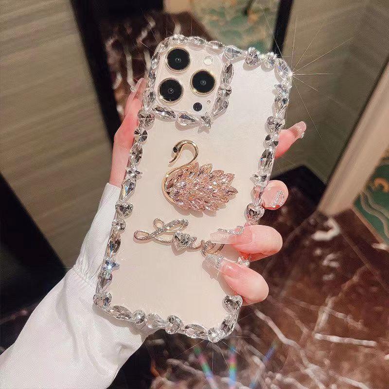iPhone 14 & 15 Series DIY Diamond Encrusted Luxury Transparent Case