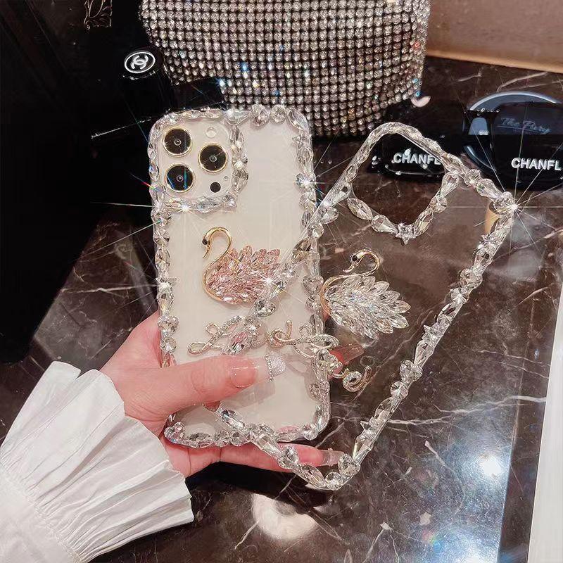 iPhone 14 & 15 Series DIY Diamond Encrusted Luxury Transparent Case