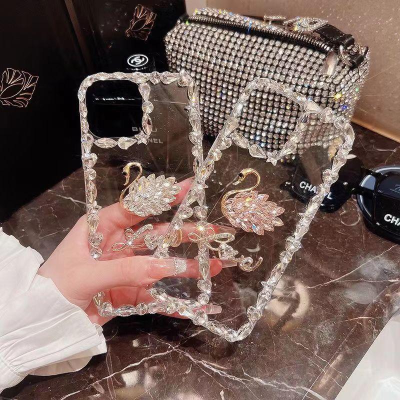 iPhone 14 & 15 Series DIY Diamond Encrusted Luxury Transparent Case