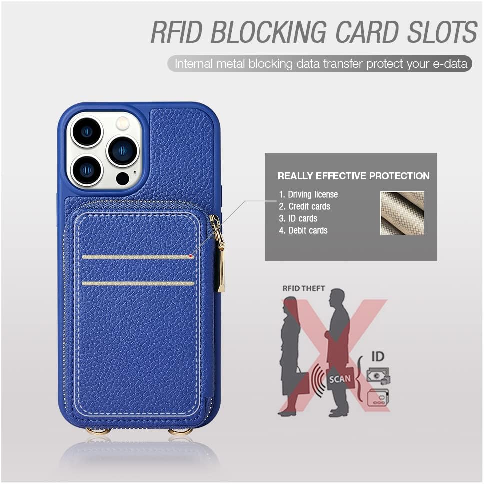 iPhone 12 Series ZVE RFID-Blocking Wallet Case.