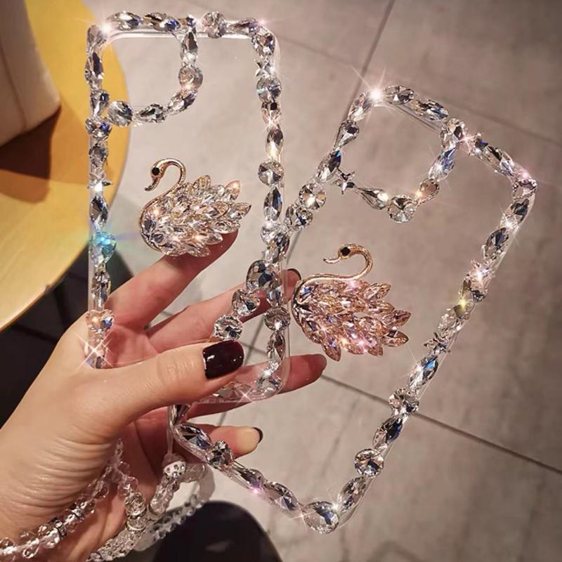 iPhone 14 & 15 Series DIY Diamond Encrusted Luxury Transparent Case