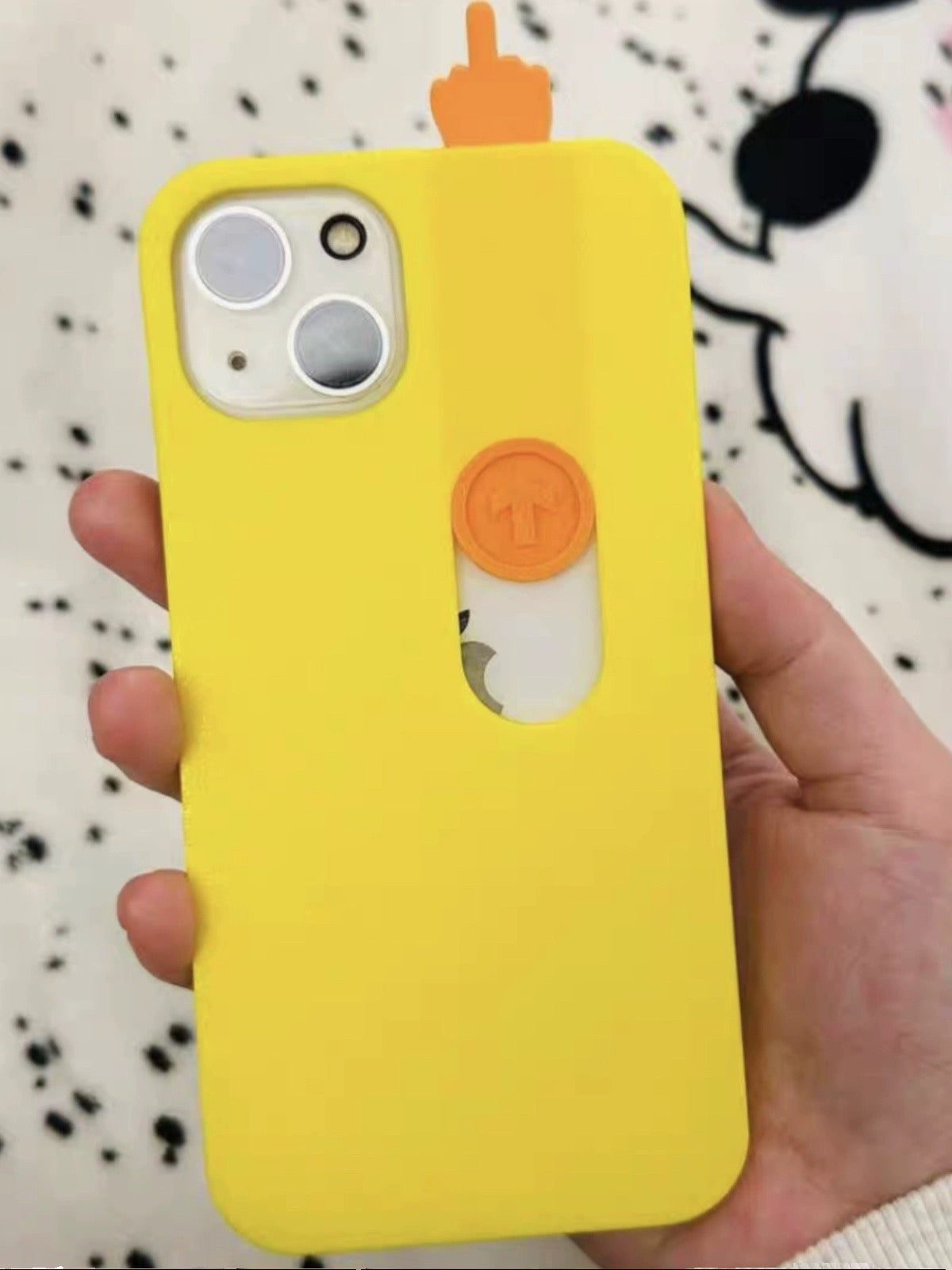iPhone 13 Series 3D Printed Sliding Middle Finger Phone Case
