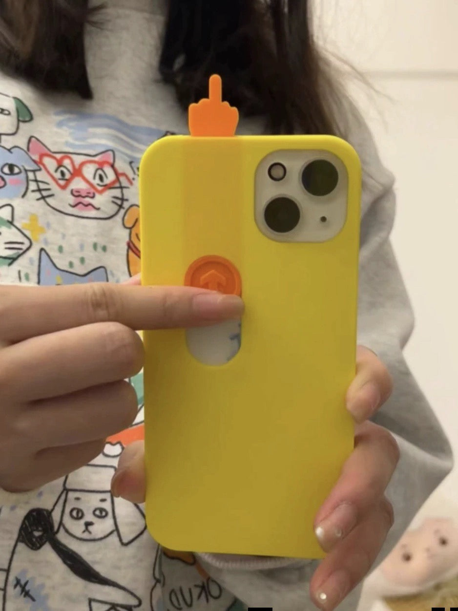 iPhone 13 Series 3D Printed Sliding Middle Finger Phone Case