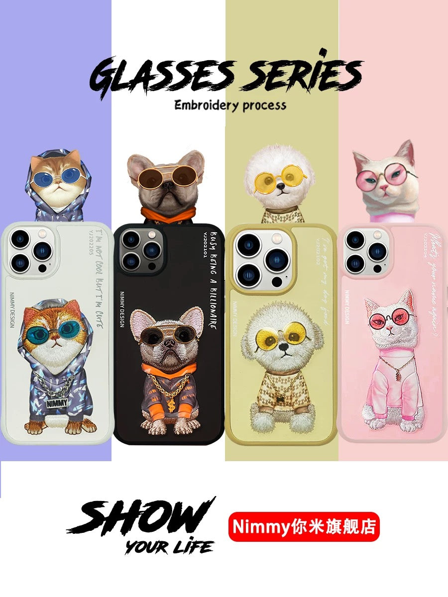 iPHONE 13 SERIES Premium Embroidery Animal Case