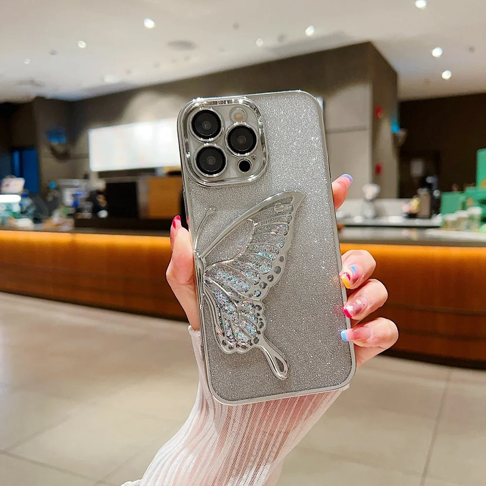 iPhone 12 Series Luxury 3D Glitter Butterfly Cute Case