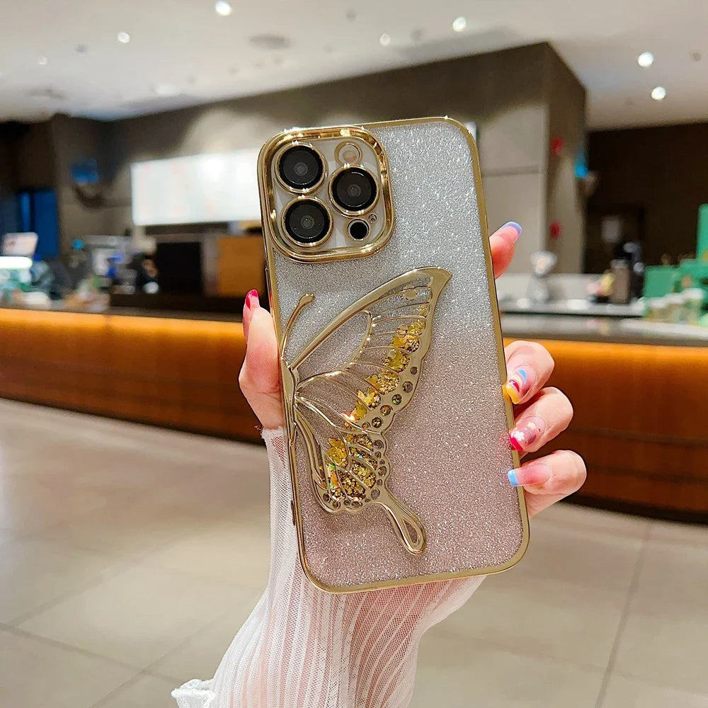 iPhone 12 Series Luxury 3D Glitter Butterfly Cute Case