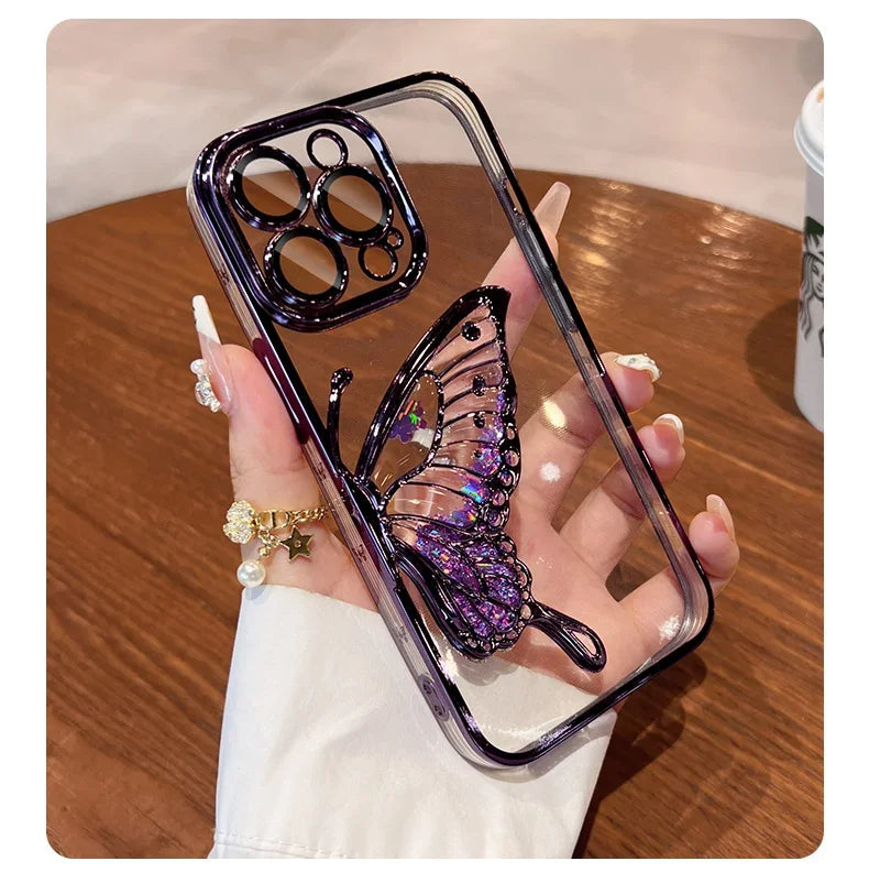 iPhone 12 Series Luxury 3D Glitter Butterfly Cute Case